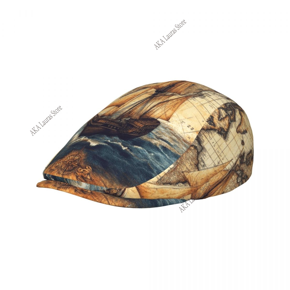 Newsboy Cap Vintage World Map  - Newsboy Cap Ivy recension och pris