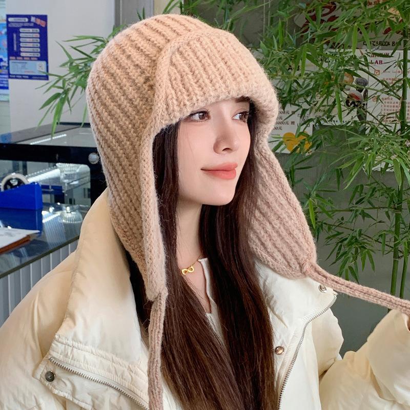 Autumn Winter Knit Earflap Bea - Trapper Hat Ear Flap recension och pris