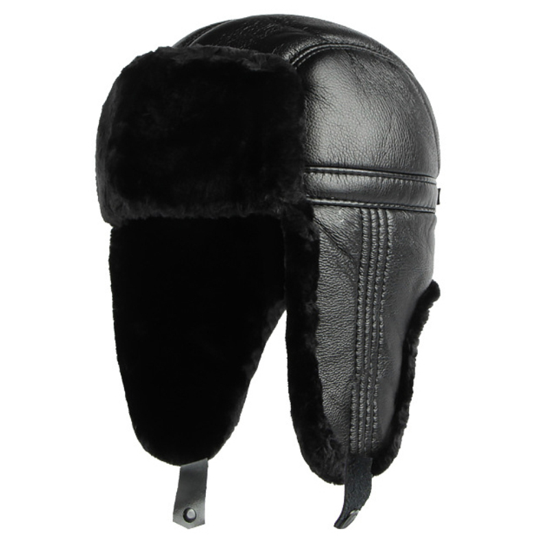 HT4002 New PU Leather Russian  - Trapper Hat Ear Flap recension och pris