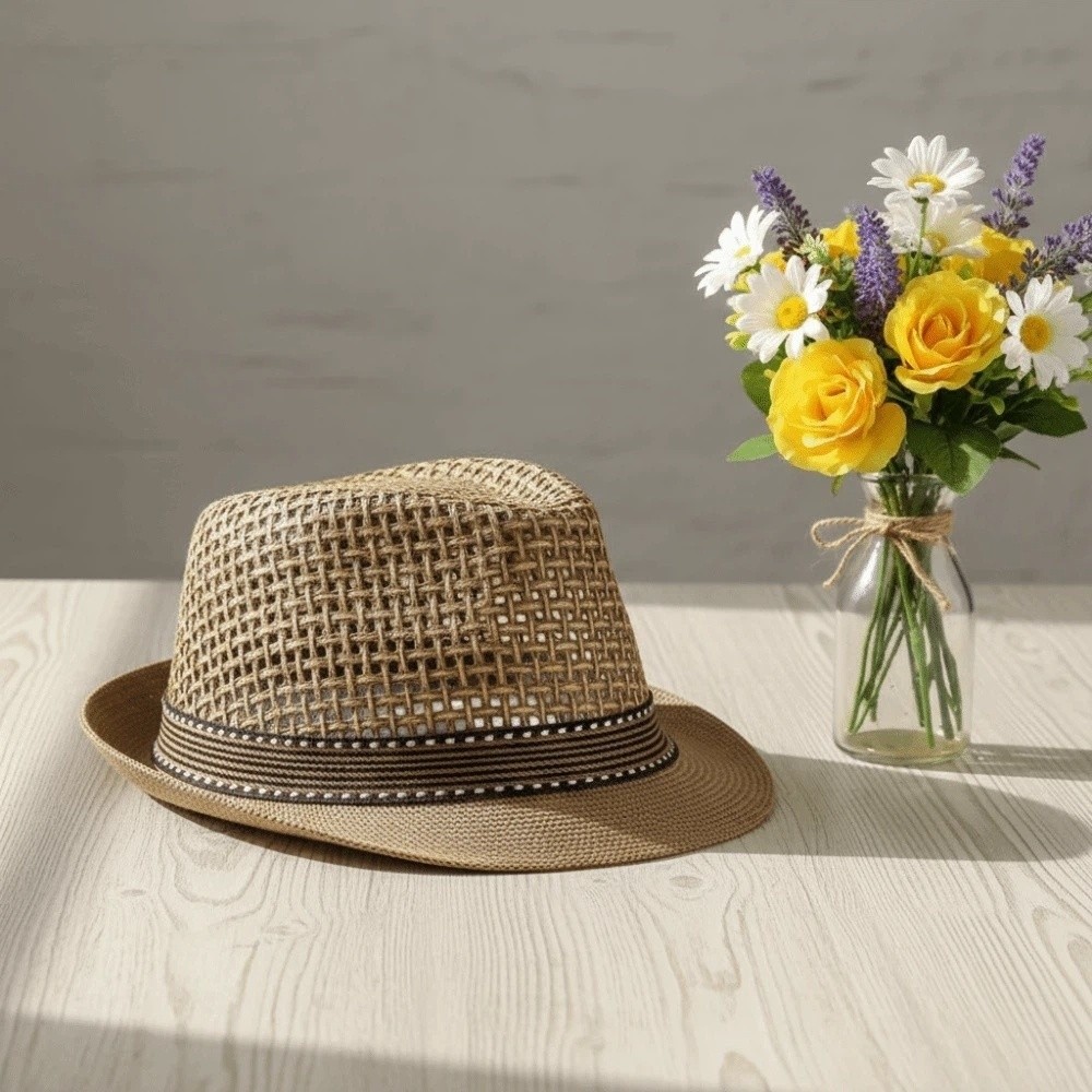 Short Brim Men Panama Hat Brea - Bucket Hat Cotton recension och pris