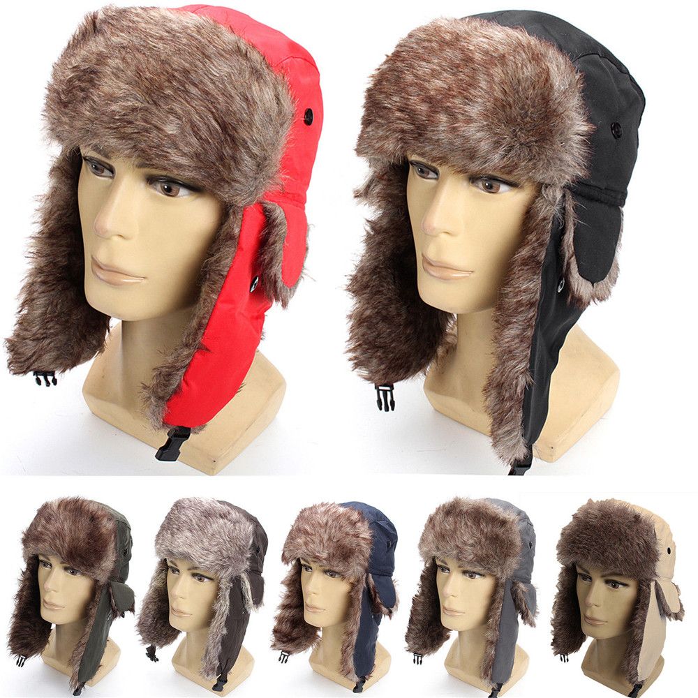 Warm Winter Fur Earflap Ski Ha - Trapper Hat Ear Flap recension och pris
